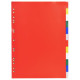 Plastic tabbladen – 12 posities – A4 – assorti kleuren